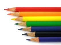 Crayons d'arc-en-ciel Photographie stock Crayons d'arc-en-ciel Photographie stock