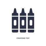 crayons забавляются значок на белой предпосылке Простая иллюстрация элемента от концепции игрушек бесплатная иллюстрация crayons забавляются значок на белой предпосылке Простая иллюстрация элемента от концепции игрушек бесплатная иллюстрация