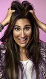 Crazy face girl happy and surprised stock image Crazy face girl happy and surprised stock image