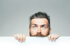 Crazy man with paper Stock Photography Crazy man with paper Stock Photography