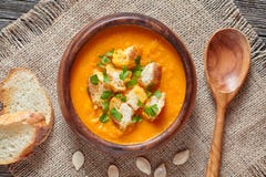 Cream of roasted honey pumpkin spicy soup traditional simple vegan autumn vegetable healthy organic nutrition stock photography Cream of roasted honey pumpkin spicy soup traditional simple vegan autumn vegetable healthy organic nutrition stock photography