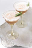 Creamy cocktails garnished with rosemary royalty free stock photo Creamy cocktails garnished with rosemary royalty free stock photo