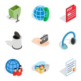 Create web icons set, isometric style Royalty Free Stock Images Create web icons set, isometric style Royalty Free Stock Images