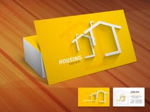 Creatief adreskaartje voor de huisvestingsmaatschappij vector illustratie Creatief adreskaartje voor de huisvestingsmaatschappij vector illustratie