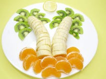 Creatief fruitdessert Royalty-vrije Stock Afbeelding Creatief fruitdessert Royalty-vrije Stock Afbeelding