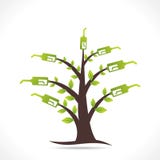 Creatief groen het ontwerpconcept van de brandstofboom royalty-vrije illustratie Creatief groen het ontwerpconcept van de brandstofboom royalty-vrije illustratie