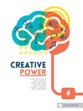 Creative brain Idea concept background design layout