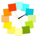 Creative Clock Design With Stickers Stock Photography