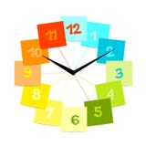 Creative Clock Design With Stickers For Your Text Stock Image