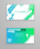 Creative Color Business Card Templates With Minimalistic Design. Abstract Ink Brush Strokes Royalty Free Stock Image