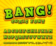 Creative comic font. Vector alphabet in style pop art royalty free illustration Creative comic font. Vector alphabet in style pop art royalty free illustration