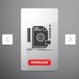 Creative, design, develop, feedback, support Glyph Icon in Carousal Pagination Slider Design & Red Download Button stock illustration Creative, design, develop, feedback, support Glyph Icon in Carousal Pagination Slider Design & Red Download Button stock illustration