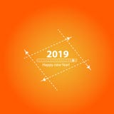 Creative happy new year 2019 design with Progress loading bar with airplane is in a dotted line. The flying apartment is. Black. The waypoint is for a tourist vector illustration Creative happy new year 2019 design with Progress loading bar with airplane is in a dotted line. The flying apartment is. Black. The waypoint is for a tourist vector illustration