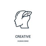 creative icon vector from human mind collection. Thin line creative outline icon vector illustration. Linear symbol for use on web vector illustration creative icon vector from human mind collection. Thin line creative outline icon vector illustration. Linear symbol for use on web vector illustration