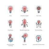 Creative idea and business innovation symbols vector illustration Creative idea and business innovation symbols vector illustration