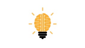 Creative left brain and right brain idea concept with light bulb symbol.Business,education or innovation concept