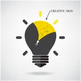 Creative light bulb Idea concept with doodle hand drawn sign. stock illustration Creative light bulb Idea concept with doodle hand drawn sign. stock illustration