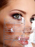Creative make up painters royalty free stock image Creative make up painters royalty free stock image