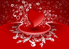 Creative Valentine Greeting Card With Heart In Red Color, Vector Royalty Free Stock Photos Creative Valentine Greeting Card With Heart In Red Color, Vector Royalty Free Stock Photos
