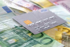 Credit Card And Euro Stock Photo