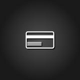 Credit card icon flat. stock illustration Credit card icon flat. stock illustration