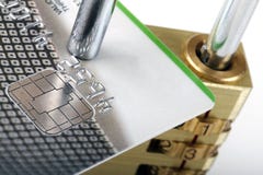 Credit card and padlock - secure payment concept Royalty Free Stock Photo Credit card and padlock - secure payment concept Royalty Free Stock Photo