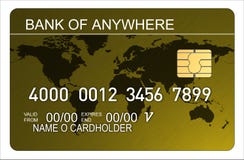 Credit Card With World Map Royalty Free Stock Images Credit Card With World Map Royalty Free Stock Images