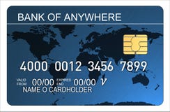 Credit Card With World Map Blu Royalty Free Stock Image Credit Card With World Map Blu Royalty Free Stock Image