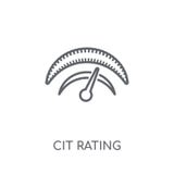 credit rating linear icon. Modern outline credit rating logo con stock illustration credit rating linear icon. Modern outline credit rating logo con stock illustration