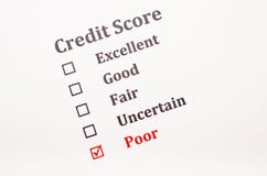 Credit score form stock image Credit score form stock image