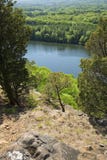 View of Hubbard Reservoir from Chauncey Peak in Meriden, Connect royalty free stock images View of Hubbard Reservoir from Chauncey Peak in Meriden, Connect royalty free stock images