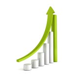 Crescita verde di affari dell'istogramma con aumentare sulla freccia royalty illustrazione gratis Crescita verde di affari dell'istogramma con aumentare sulla freccia royalty illustrazione gratis