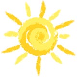 Creyón lindo aislado Sun, imagen del vector ilustración del vector Creyón lindo aislado Sun, imagen del vector ilustración del vector