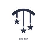 crib toy icon on white background. Simple element illustration from kid and baby concept stock illustration crib toy icon on white background. Simple element illustration from kid and baby concept stock illustration