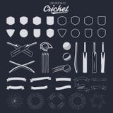 Cricket logo creation kit. Sports logo designs. Cricket icons vector set. Create your own emblem design fast. Sports royalty free illustration Cricket logo creation kit. Sports logo designs. Cricket icons vector set. Create your own emblem design fast. Sports royalty free illustration