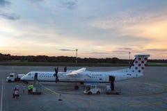 Croatia Airlines Ciska Q400 9A-CQC fotografia royalty free Croatia Airlines Ciska Q400 9A-CQC fotografia royalty free