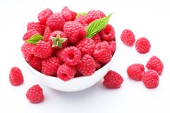 Crockery With Beautiful Tempting Raspberries. Royalty Free Stock Photography Crockery With Beautiful Tempting Raspberries. Royalty Free Stock Photography