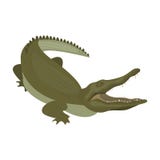 Crocodile, dangerous predator. Reptile, Nile crocodile single icon in cartoon style vector symbol stock illustration web Royalty Free Stock Photography Crocodile, dangerous predator. Reptile, Nile crocodile single icon in cartoon style vector symbol stock illustration web Royalty Free Stock Photography