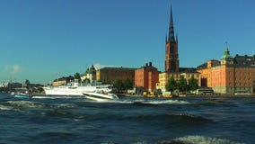 Croisière à Stockholm, Suède banque de vidéos Croisière à Stockholm, Suède banque de vidéos