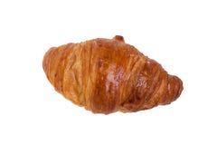Croissant isolated on white table, top view Royalty Free Stock Photos Croissant isolated on white table, top view Royalty Free Stock Photos