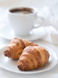Croissant With Coffee Stock Image