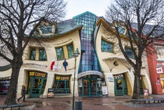 Crooked little house Krzywy Domek in Sopot, Poland