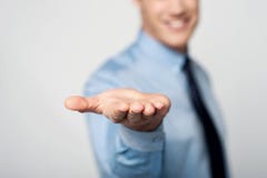 Cropped image of empty palm Stock Images Cropped image of empty palm Stock Images