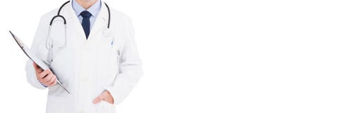 Cropped portrait male doctor isolated on white background,copy space royalty free stock image Cropped portrait male doctor isolated on white background,copy space royalty free stock image