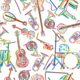 Croquis d'instruments musicaux illustration stock Croquis d'instruments musicaux illustration stock