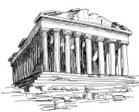 Croquis de parthenon de la Grèce Croquis de parthenon de la Grèce