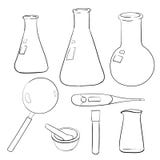 croquis de verrerie de laboratoire illustration stock croquis de verrerie de laboratoire illustration stock