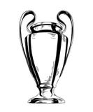 Croquis tiré par la main de la tasse de champion dans le noir d'isolement sur le fond blanc Dessin détaillé de style gravure à l' illustration de vecteur Croquis tiré par la main de la tasse de champion dans le noir d'isolement sur le fond blanc Dessin détaillé de style gravure à l' illustration de vecteur
