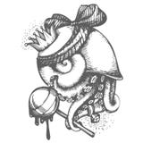 Croquis tiré par la main de vecteur de copie avec l'illustration d'escargot de poulpe sur le fond blanc illustration de vecteur Croquis tiré par la main de vecteur de copie avec l'illustration d'escargot de poulpe sur le fond blanc illustration de vecteur