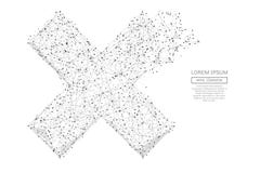 Cross X low poly gray stock illustration Cross X low poly gray stock illustration